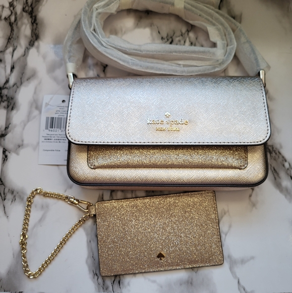 kate spade Handbags - NWT BUNDLE Kate spade crossbody and cardholder with chain